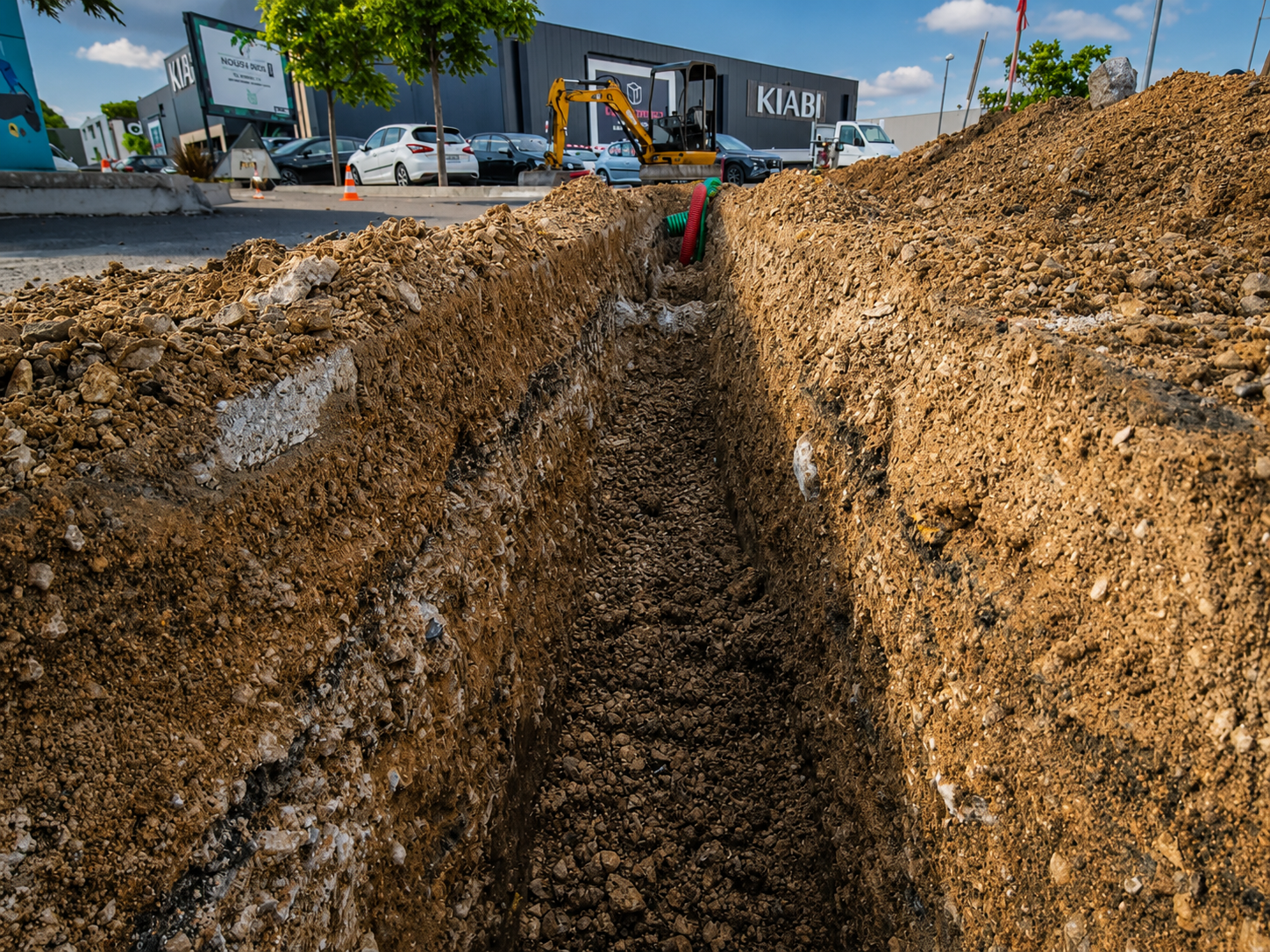 Équipe Aix Terrassement sur un chantier VRD